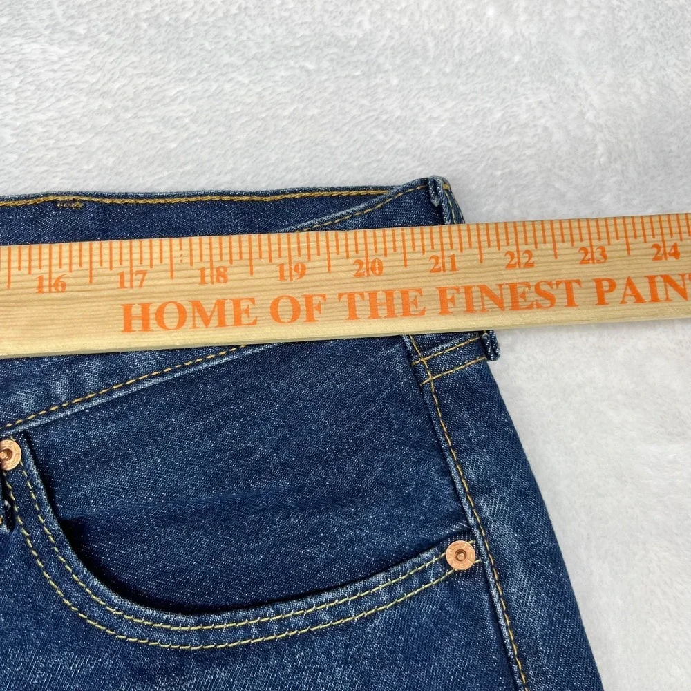Levi's 501 Original Jeans Men's Blue Denim Relaxed Straight Button Fly - 42X29.5